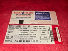VINTAGE CONCERT FULL UNUSED TICKET FOR MUMFORD & SONS OCT 6 2016 SAN DIEGO