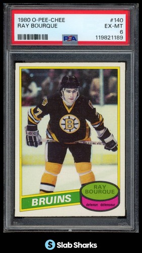 1980 O-PEE-CHEE #140 RAY BOURQUE RC ROOKIE PSA 6