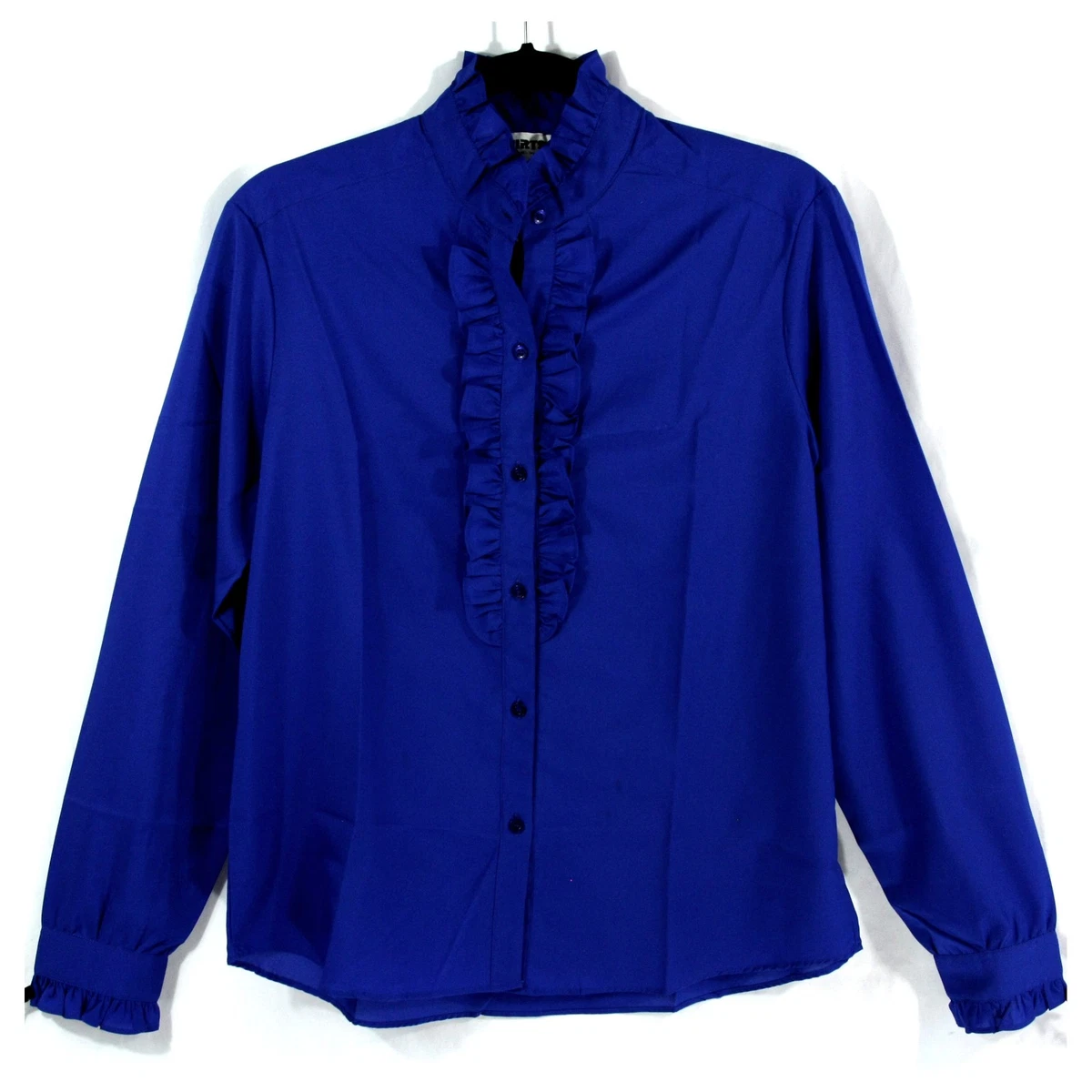 High Neck Ruffle Blouse In Vintage Tops & Blouses For Women for