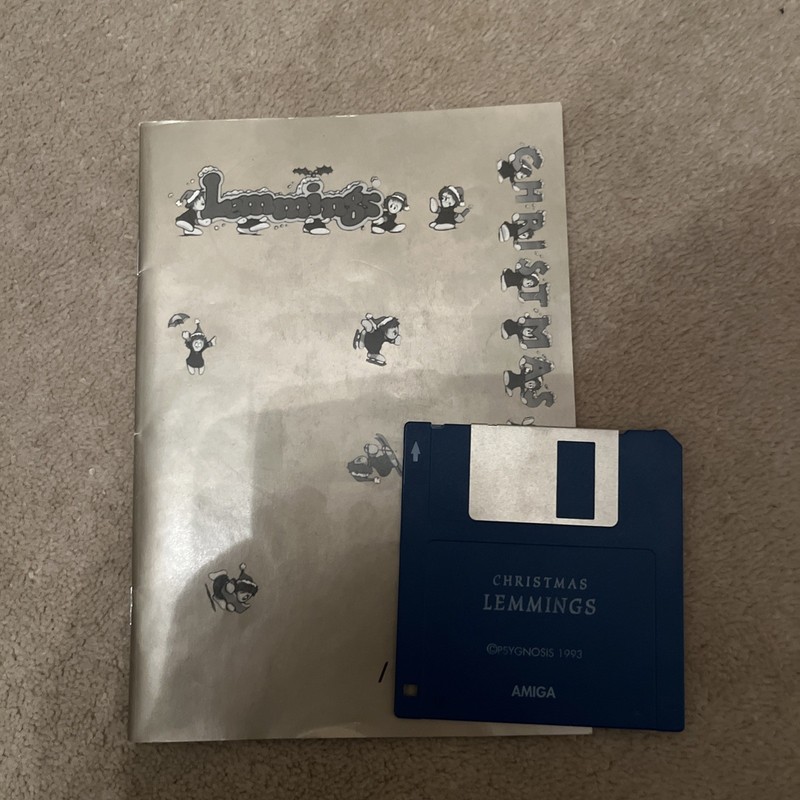 Vintage Commodore Amiga Game - Christmas / Holiday Lemmings - Unboxed