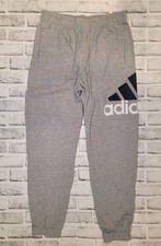NWOT Adidas Logo Essentials Men's Joggers Light Sweatpant Gray Size Medium- READ