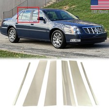 6pcs Chrome Pillar Post Door Window Covers For Cadillac Devilledts 2000-2011