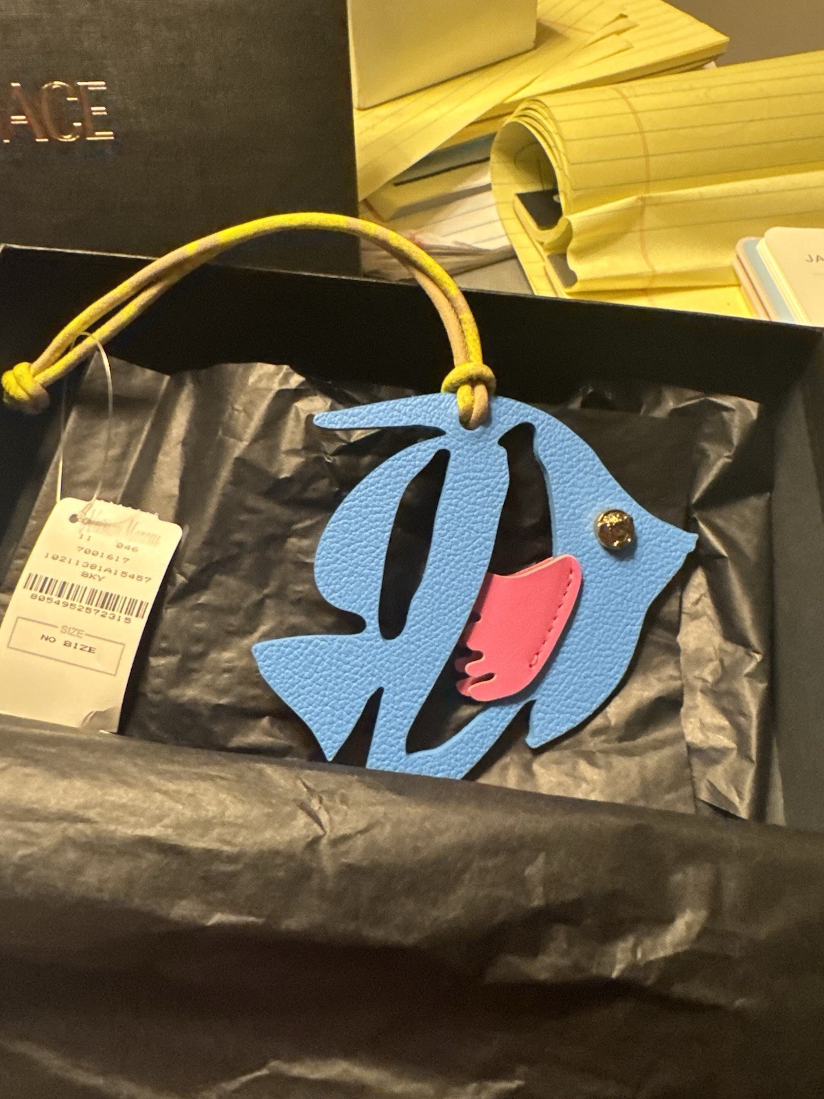 Versace Green Fish Leather Bag Charm