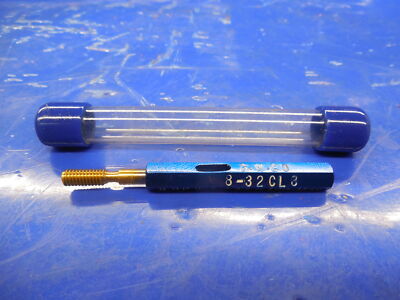 8 32 CL 3 TiN THREAD PLUG GAGE #8 .164 GO ONLY P.D. = .1437 INSPECTION QUALITY