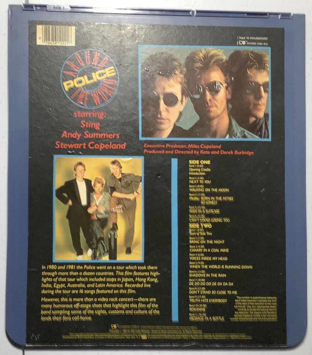 The Police CED Videodisc - Around The World I.R.S. Music