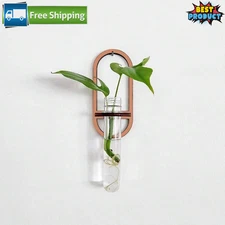 Wall Planter Vase Bohemia Flower Wooden Hanging Indoor Plant Propagation Station