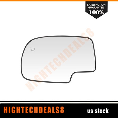 A-Premium Driver LH Mirror Glass With Heated For Chevy Silverado GMC