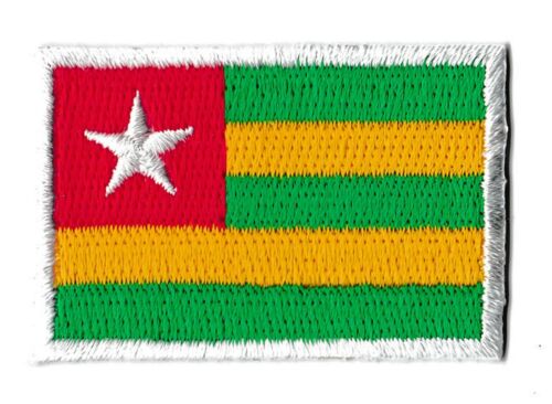 Ecusson drapeau Togo petit patch patche thermocollant 45x30 mm  - Zdjęcie 1 z 2