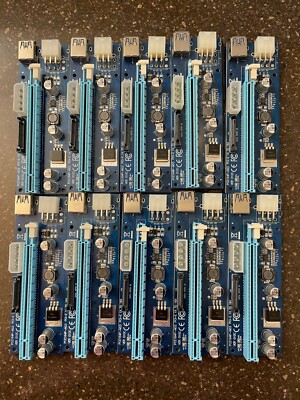 Ethereum Mining 10Pc PCI-E 1x to 16x USB3.0 GPU Riser Card