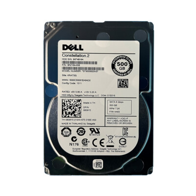 Dell 609Y5 500GB SATA 7.2K ES 2.5'' Drive ST9500620NS 9RZ164-636