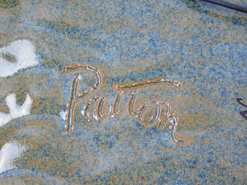 Matthew Patton Pottery Abstract wall hanging or table top 13"x 8.5" Signed - Picture 5 of 7