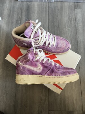 Size 9 - Nike Stussy x Air Force 1 Mid Fossil