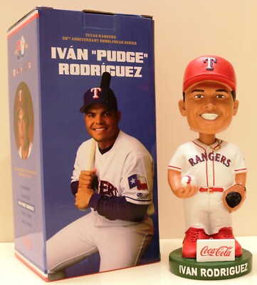 2022 IVAN ''PUDGE'' RODRIGUEZ TEXAS RANGERS 50th ANNIVERSARY SERIES BOBBLEHEAD NEW