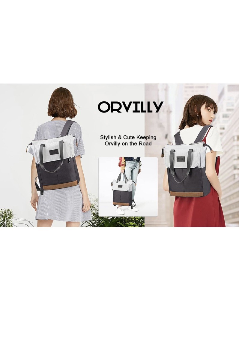 Orvilly Cottagecore Laptop Tote Backpack with USB  Charging Port s-l400.jpg main image 3