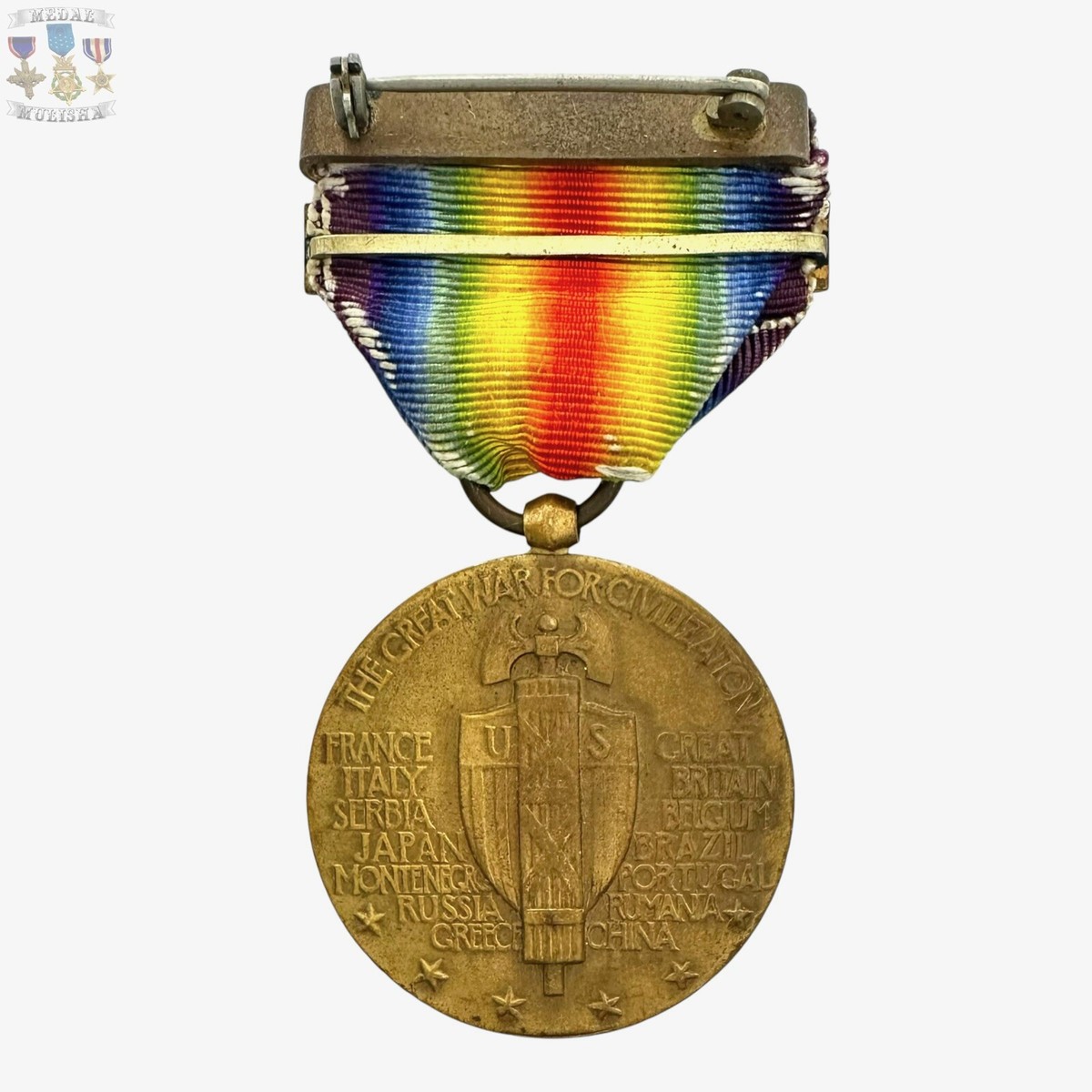 NAVY 海軍　メダル WW1 U.S. NAVY VICTORY MEDAL ATLANTIC FLEET CLASP BAR WWI WORLD WAR