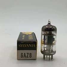 6AZ8 Sylvania Brand Vacuum Tube NOS Ham Amateur Radios Hammarlund Hallicrafters.
