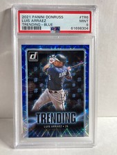 LUIS ARRAEZ 2021 Donruss Baseball TRENDING Blue #/249 - MINNESOTA TWINS PSA 9 