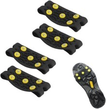 4pz Pinze Antiscivolo Neve Ghiaccio Stivali Scarpe Impugnature Punte Ramponi Escursionismo Arrampicata