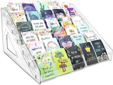 7 Tier Acrylic Card Display Stand,12" Sports Card Shelf-Versatile Display for