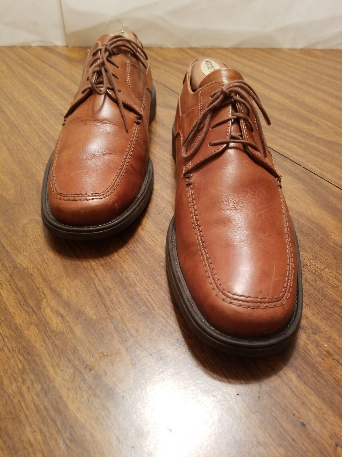 SAOLA BASS SCARPE UOMO TOMAIA IN PELLE SUOLA UOMO MISURA 10 M MARRONE OXFORD.