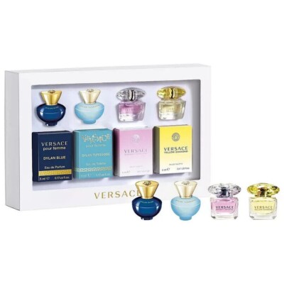 VERSACE Women's Mini Perfume 4PC Gift Set Bright Crystal Yellow