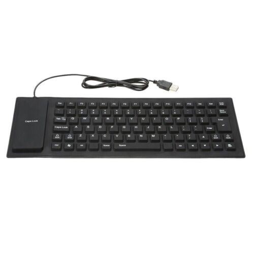 Wired Keyboard Foldable Silicone USB Flexible Waterproof with Numeric For PC - Picture 5 of 17