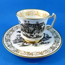 Signed H Fenneli Royal Chelsea Tea Party Tea Cup and Saucer Set