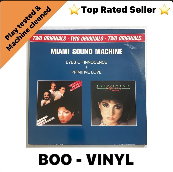 Miami Sound Machine - Eyes Of Innocence + Primitive Love Double Lp Record EX-VG+