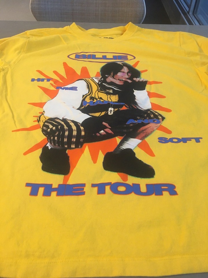 2024 Billie Eilish Yellow Shirt 2XL Hit Me Hard And Soft Tour Concert