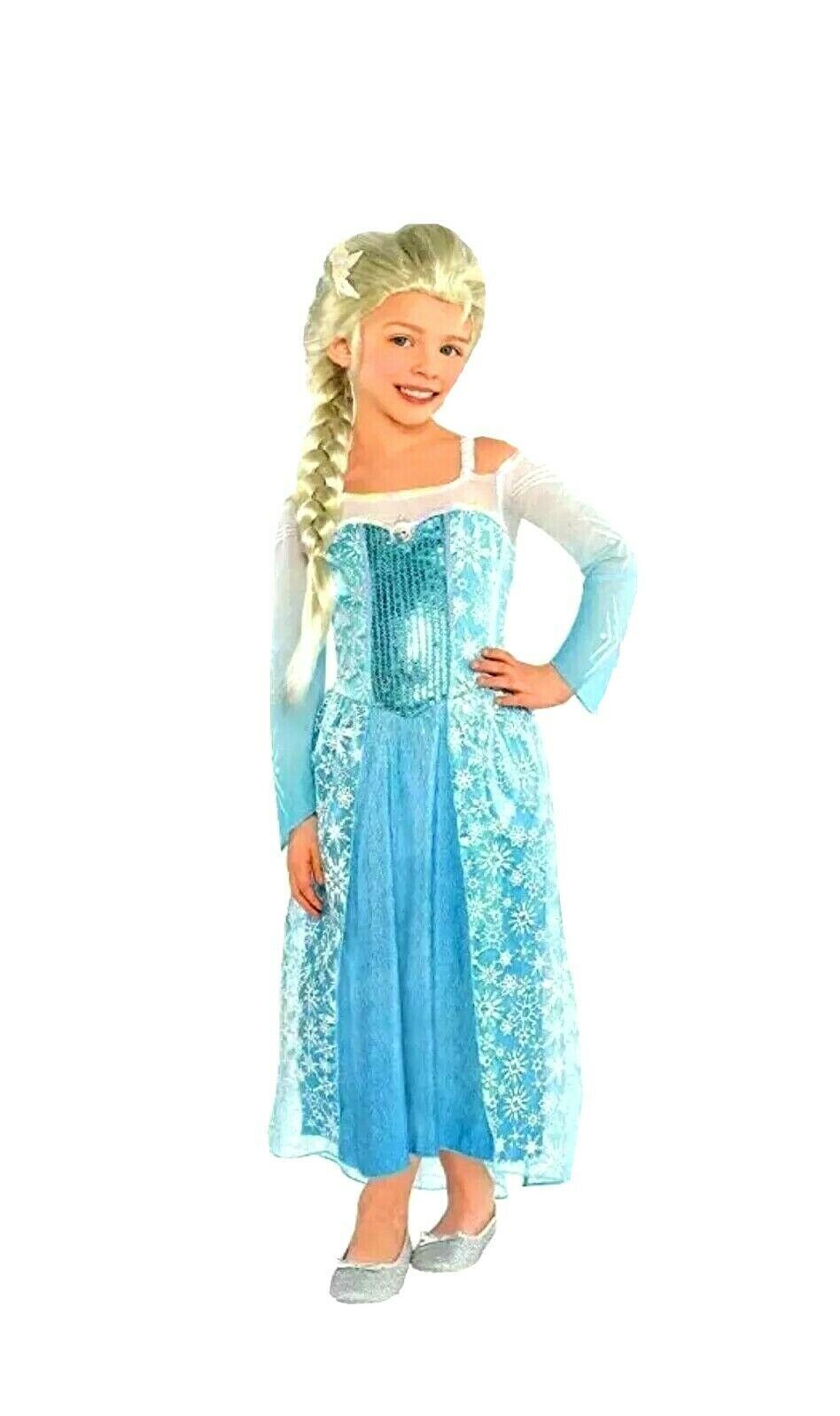 Disney Frozen Elsa Halloween Costume Girls NEW Dress Up Child Size
