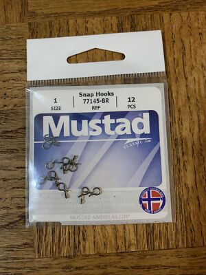 Mustad Snap Hooks Size 1-BRAND NEW-SHIPS SAME BUSINESS DAY 