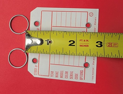 VINTAGE TAG MASTER KEYRING FOB #DP-811 KEY TAGS KB SALES INDIANAPOLIS INDIANA - Picture 3 of 5