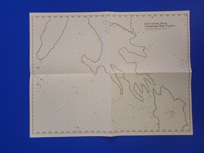 Judges Guild #12/#13 Map Ebony Coast/Isles of Blest (Player Copy)