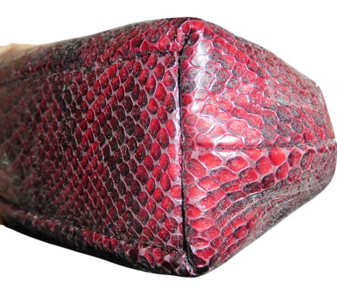 Brighton Limited Edition Red Python Embossed Leat… - image 11
