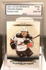 2021-22 Upper Deck Artifacts Trevor Zegras Rookie Card  Anaheim Ducks Flyers. rookie card picture