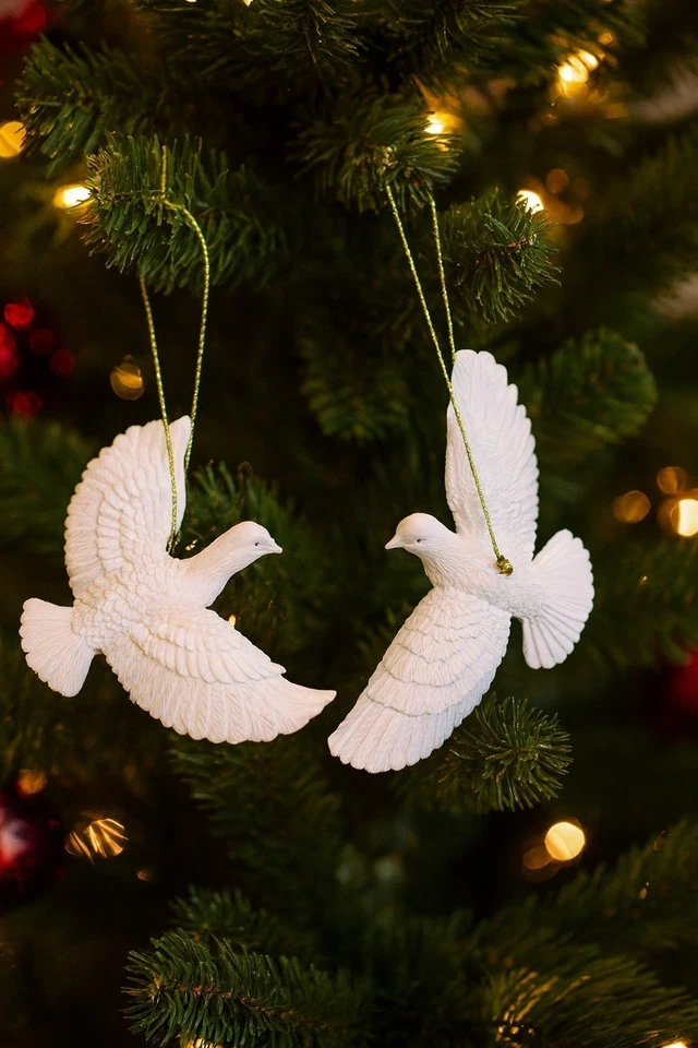 MARKENLOS 2 PZ ciondolo decorativo tortora film TV New York piccioni bianco coppia piccioni gancio