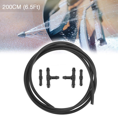Windshield Washer Fluid Hose Kit 6.5Ft w/ Hose Connectors Universal Car SUV