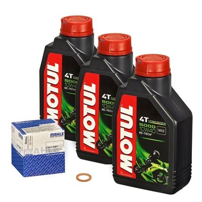 Kawasaki ZX10 Tomcat, 88-90, ZXT00B; Motul 10w40 Öl; Mahle Ölfilter Motorölset
