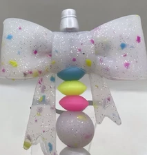 Beaded Pen,large Confetti Bow,blue,yellow,pink Beads,round Confetti Bead,