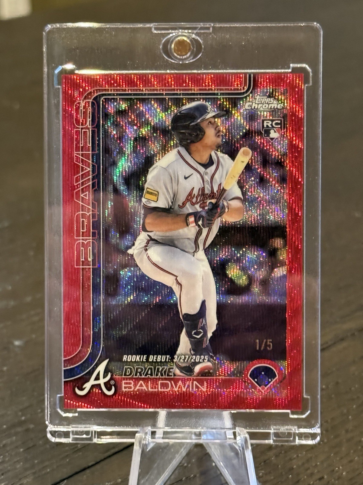 2025 Topps Chrome Update - Drake Baldwin #USC88 Red Wave /5 First On The Print!