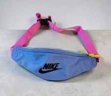 Nike Heritage Fanny Pack Hip Waist Belt Crossbody Adjustable Blue/pink