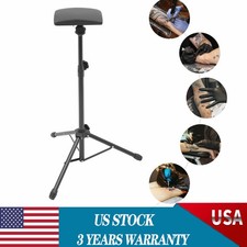 Black Heavy Duty Tattoo Armrest Adjustable Sponge Pad Arm Leg Rest Tripod Stand