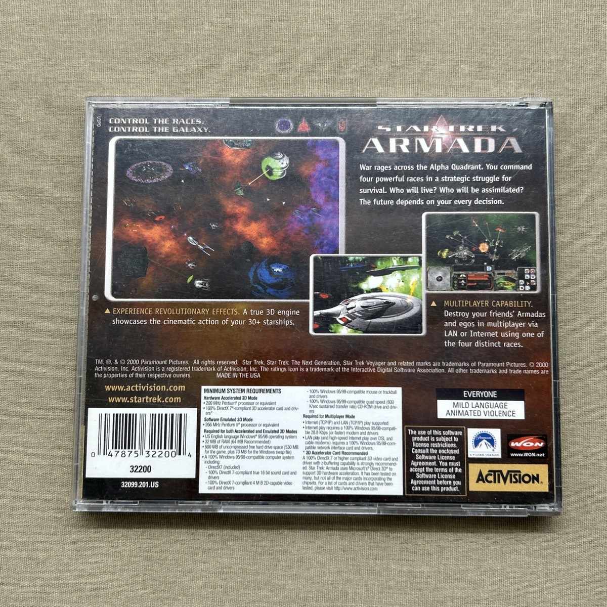 Star Trek Armada (PC 2000 CD-ROM) RTS Strategy Windows 95 98