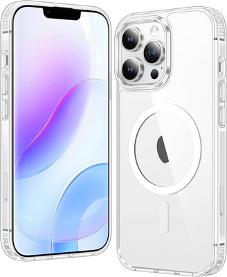 FNTCASE for iPhone 12 Pro Max Case: Strong Magnetic Anti-Yellowing Slim Clear Ca