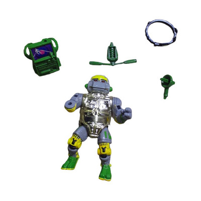 Playmates TMNT Metalhead Action Figure 1989 w/Knucnchucks, Radar ,Backpack, Belt