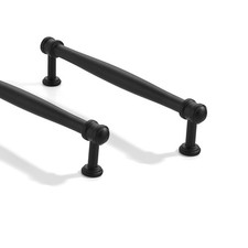 10 Pack 5 inch 128mm Center to Center Black Cabinet Pulls Solid Cabinet Hard...