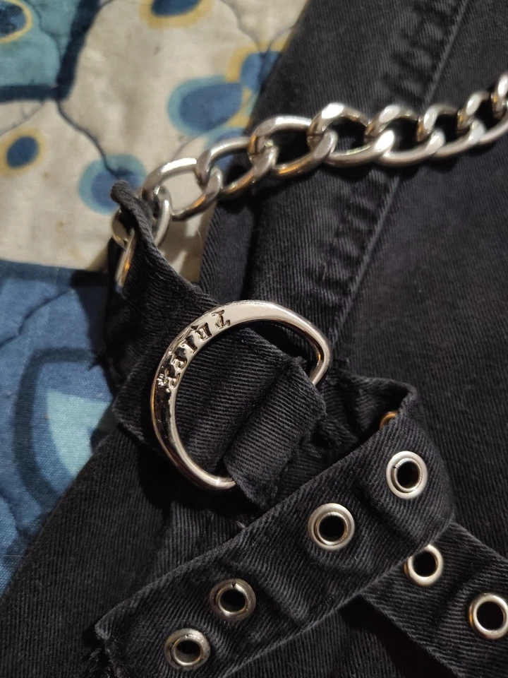 TRIPP NYC Vintage Y2K Womens Pants Size 7 Black Gray Wide Leg Goth Punk Emo Rave - Image 3 of 4