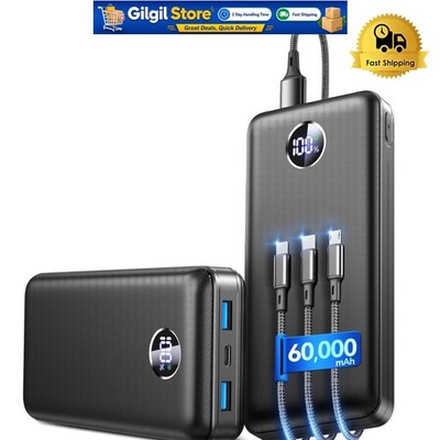 Compact 60,000mAh Power Bank with Universal Compatibility - Essential Charger