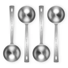 4Pcs Coffee Scoop Spoon 1 Tablespoon 15ML Stainless Steel Long Handle Measuring