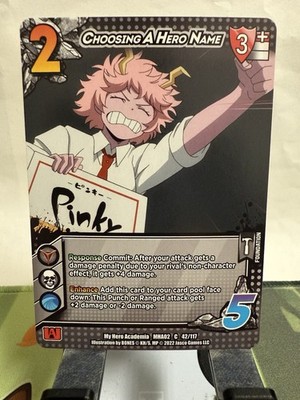 Choosing A Hero Name 42/117 My Hero Academia Crimson Rampage TCG English NM
